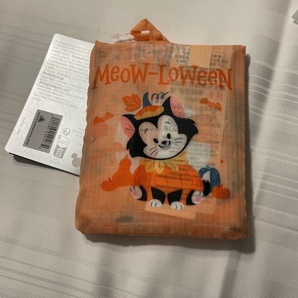 2026 Disney Parks Happy Halloween Meow-Loween Cats & Dogs Packable Tote New